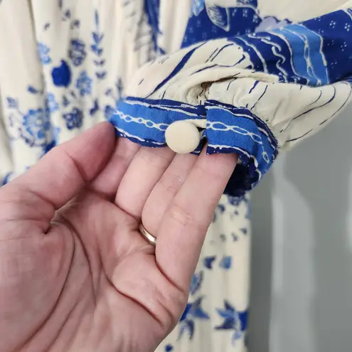 Natalie Martin Fiore Short Dress in Posey Print Bluebell Floral, Small