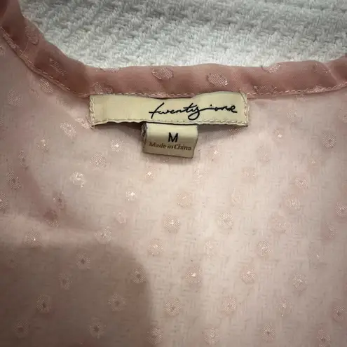 Twenty One Blush Pink Coquette Fairycore Girlypop Sheer Mesh Dress Size Medium