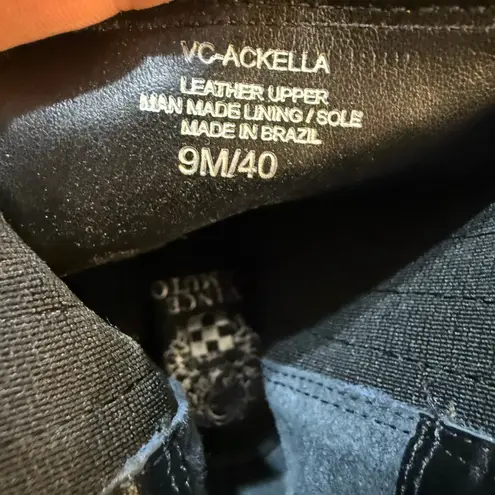 Vince Camuto  Ackella Black Genuine Suede Ankle Booties Sz 9 womens - Image 3