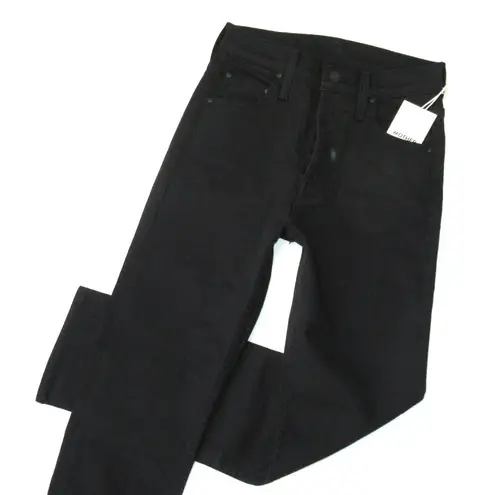 NWT Mother Tomcat Ankle in Lasting Impression Straight Crop Stretch Jeans 32 Black