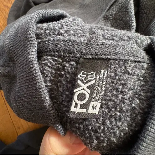 Fox Racing Cropped Hoodie Medium M Dark Gray Logo Band V
