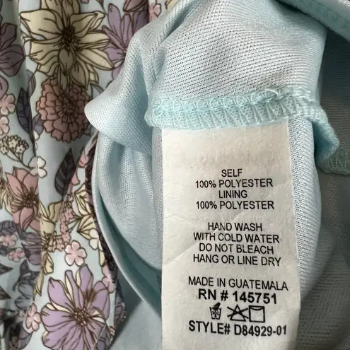 Big Water Blue Sky Mini Dress Womens M Floral Mini Ruffle Cottagecore Country Size M