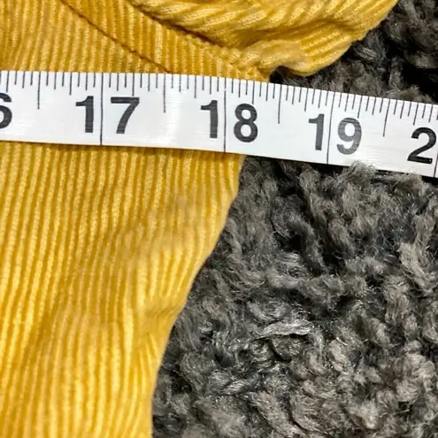 Tulle Yellow Corduroy Cropped Trucker Jacket Yellow Size M