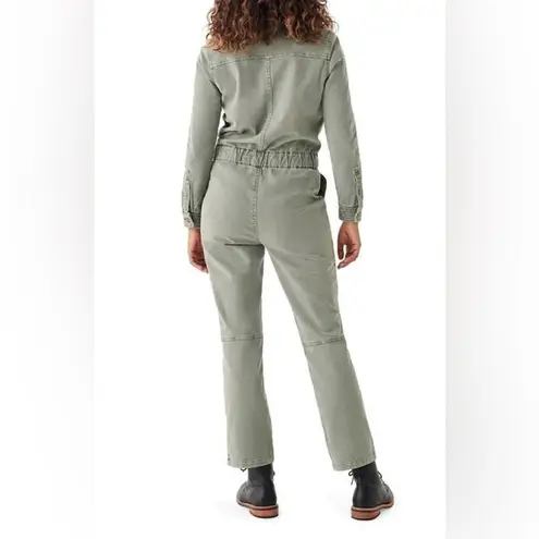 Faherty Overland Long Sleeve Organic Cotton Blend Twill Jumpsuit L