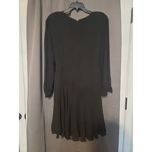 Dana Buchman Black Silk Dress, Women's Size 6, Goth Style, Evening Outfit