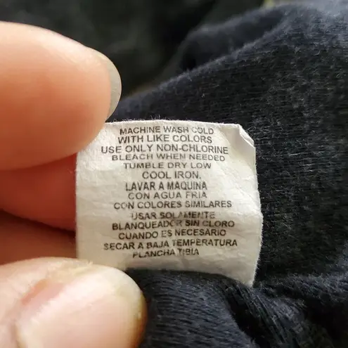 One World Navy Blue Long Sleeve Bling Tee Size L