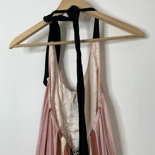 PilyQ Swim Papaya Faith Long Maxi Dress Womens XS Small Striped Pink