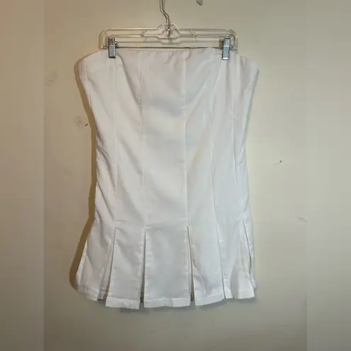 Peppermayo Exclusive - Saving Hearts Linen Mini Dress - White Size 16