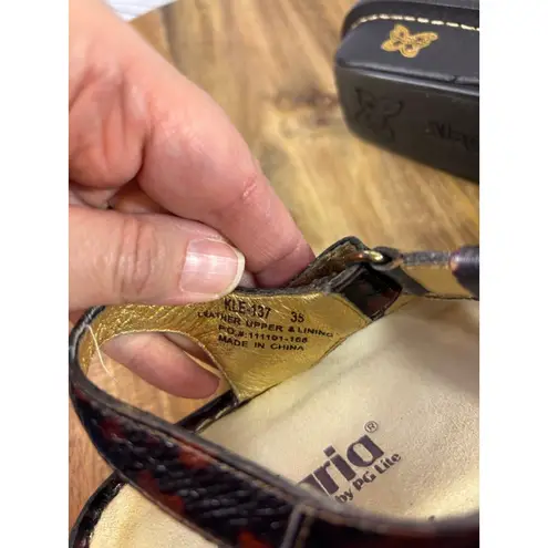 Alegria Women's Brown Black Leopard Print Sandals Size 5-35