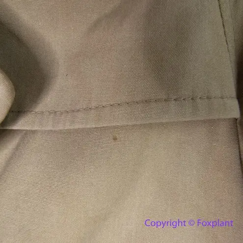 Vintage Charles Klein *flawed" womens trench coat double breasted, size 6 Brown