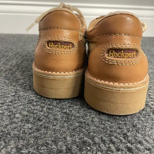 Vintage Vibram Rockport Leather Shoe Women's Shoes 6.5 Vintage Retro 80s Tan