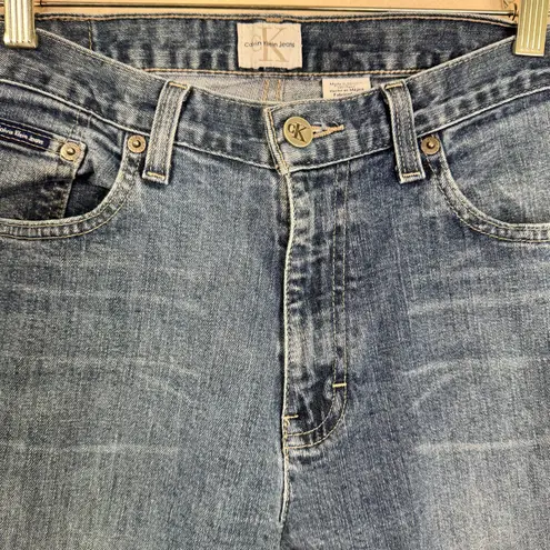 Calvin Klein  VTG Classic Bootcut Blue Denim Jeans Stretch Medium Whisker Size 6 - Image 4