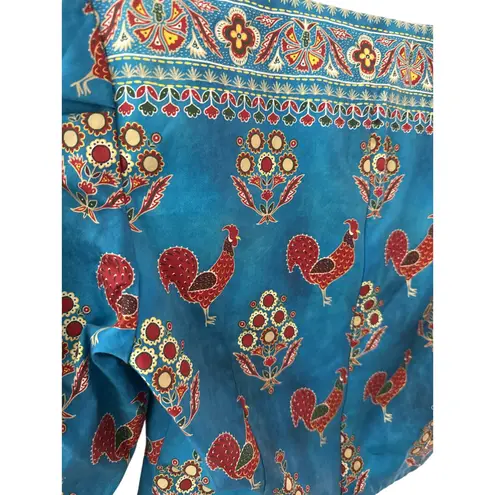 Hunter Bell Cropped Winne Long Sleeve Top in British Birdies Size 6