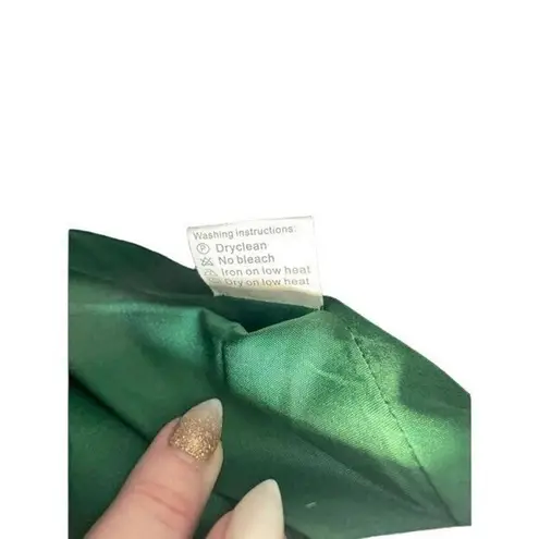 None Women's Party Prom Dress Elegant Emerald Green Halter Backless Long Dress