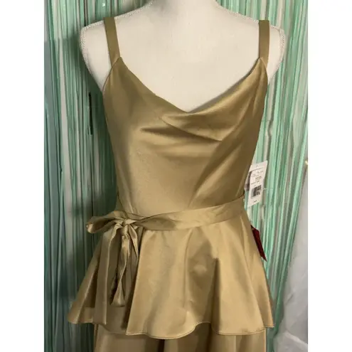 Gabby Skye Occasion Gold Fit & Flare Cocktail Dress, Homecoming, NWT, Size 6