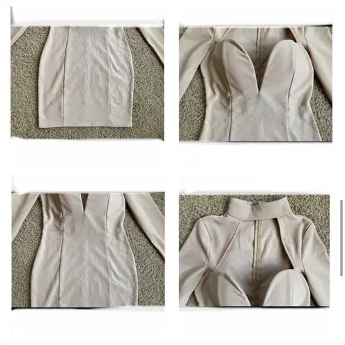 Rare London New high neck cut - out dress Sz L