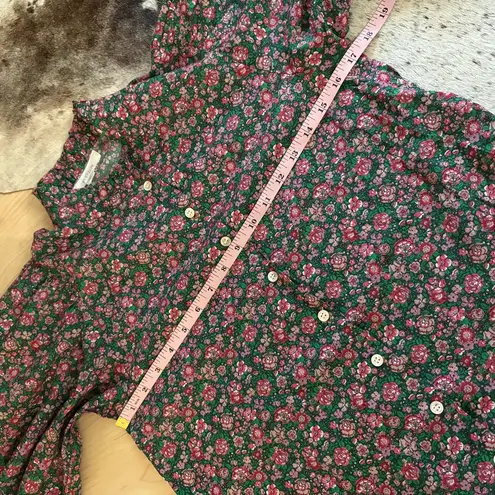 DOEN Prima Top Amelie Floral Liberty Fabric Long Sleeve Button Down Ruffle Sz XS