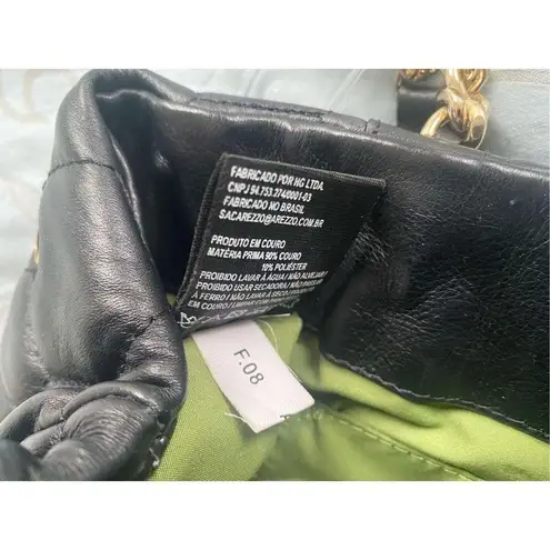 Arezzo Black Leather Large Satchel Bag