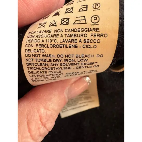 Marni Coat Women 4 Navy Blue Wool Full Zip Patchwork Raw Seams Jacket Outdoor