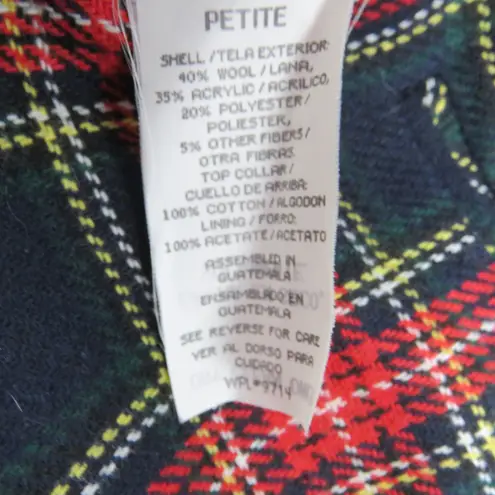 1990s Vintage Sag Harbor Red & Black Plaid Blazer Jacket Size XL Wool