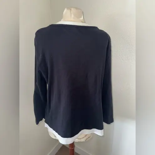 Vintage 90s White Stag Womens Halloween Top Cat Pumpkin Moon Graphic Size XL Black