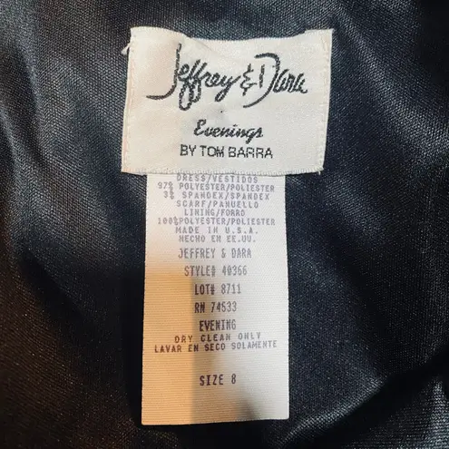 Vintage 90s Beaded Bodice Maxi Dress Knit Fitted Column Gown Empire Waist Black Size 8