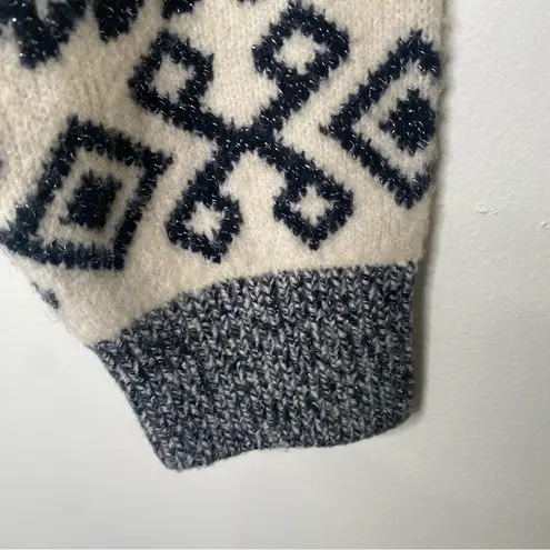 A New Day Fair Isle Mock Neck Cheers Chunky Knit Sparkle Sweater in XS Black - Image 9