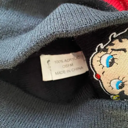 Betty Boop Red Polka Dot Pom Beanie Winter Hat OSFM