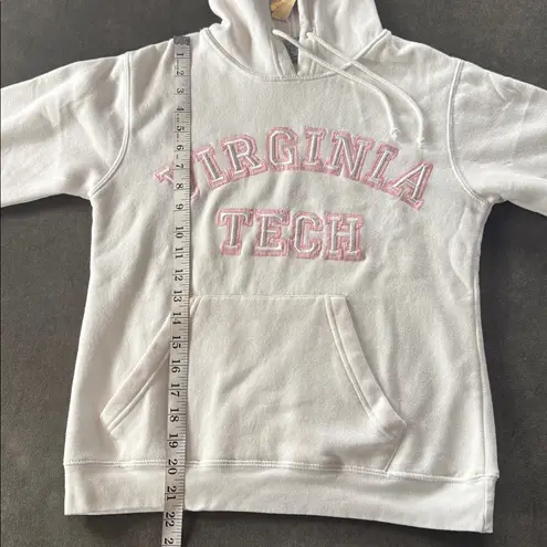 J. America Women’s Virginia Tech White College Hoodie Embroidered Size S NEW