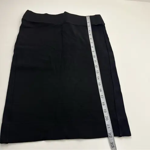 Helmut Lang Black Ribbed Pencil Skirt Lined Womens Size Medium Pull-On Stretch