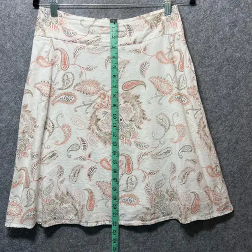 Y2K Vintage Papaya Paisley Skirt Women's M White Pink Boho A