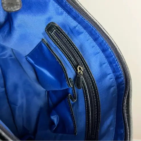 SHARIF Limited Ed Ballooning Leather Crossbody Large Tote Bag Hand Painted