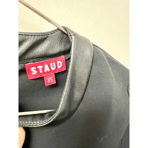 STAUD Dolce Long Sleeve Cut-Out Bodycon Mini Dress Black Women's Size XS