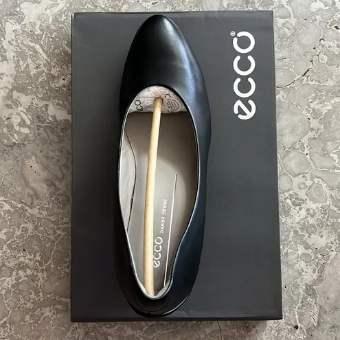 Ecco  Sculptured 75 Black Leather Pump Heels, Size EU 41 | US 10-10.5 New in Box