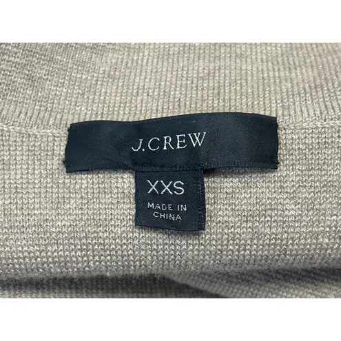 J.Crew Camille Beige Tan Shrunken Long Sleeve Sweater Blazer Coat Jacket Sz XXS