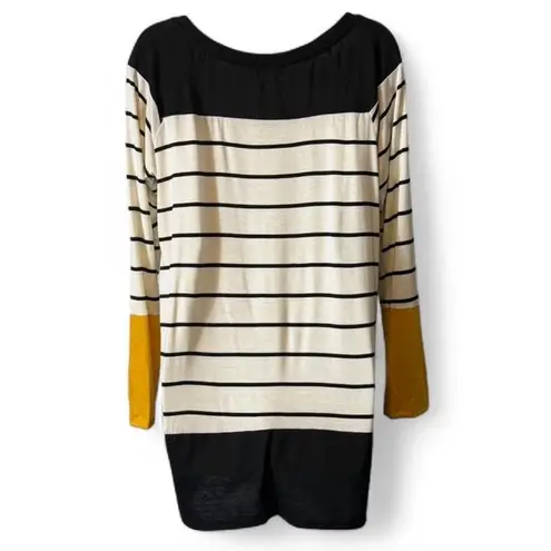 Vine & Love Striped Colorblock Long Sleeve Tee