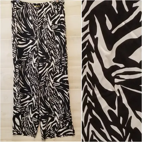 St. John {L} So Cal Zebra Animal Print Lounge Pants Swim Cover