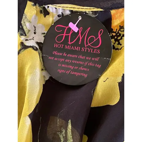 Miss Avenue Black with Lemons Short Set NEW size Large