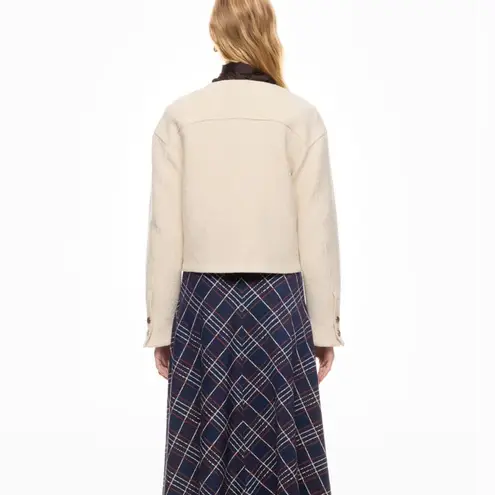 Tanya Taylor Winter White Tweed Blazer XS Boxy Boucle Professional Designer $565