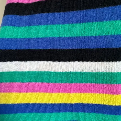 Halogen  100% Cashmere Sweater Multicolor Striped Womens size Medium - Image 5
