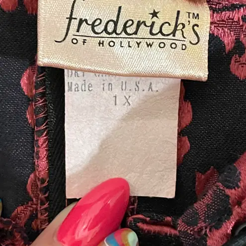 Frederick's of Hollywood Vintage Frederick’s Of Hollywood Red Black Tank Corset With Boning Size 1X