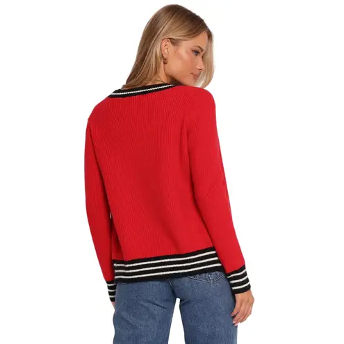 Petal and Pup NWT Women’s Yorkshire Red Contrast Hem Cardigan medium