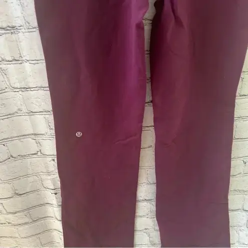 Lululemon  Burgundy Red‎ and Pink Boot Cut Style Leggings Size 8 thumbnail 6