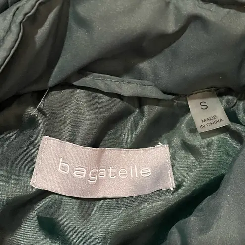 Bagatelle Puffer Vest with Faux Fur Hood - Green - Small