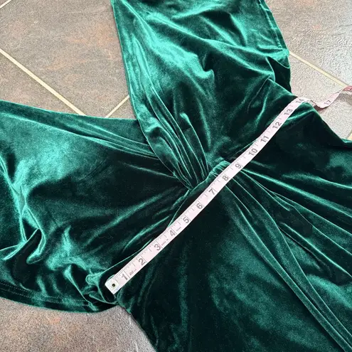 Revelry Gwen Velvet Short Sleeve Midi Maxi Long Dress Formal Emerald Green 14