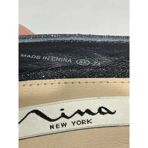 Womans Nina Ny 5 W Blue Sparkly Sequins Pumps