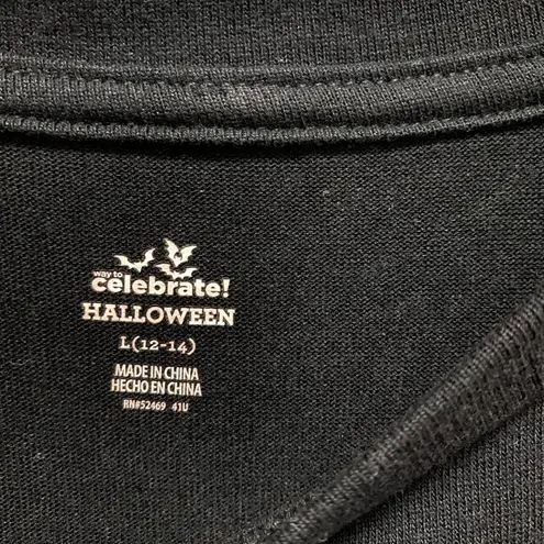 Halloween Celebrate Black Cat Witch Moon Long Sleeve Shirt Large