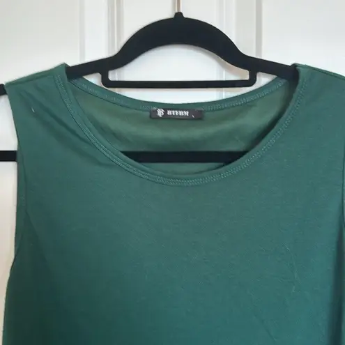 Forest green dress side rouched detail BTFBM sz large