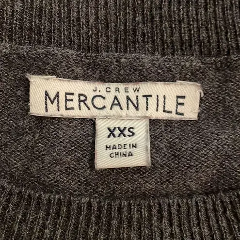 J. Crew Mercantile Gray French Bulldog Teddie Knit Sweater Women's Size XXS