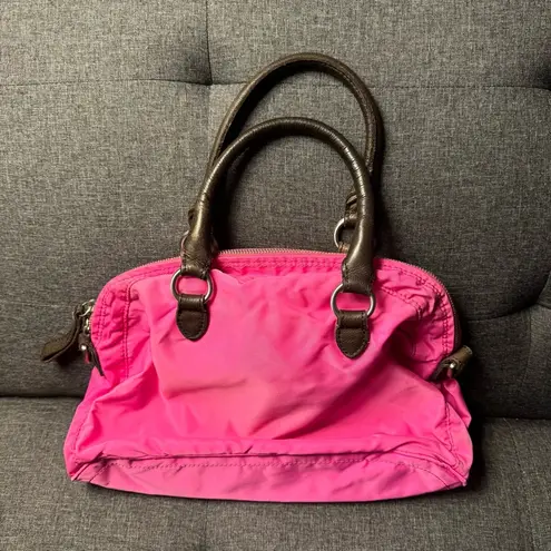 Liebeskind Berlin Pink and Brown Nylon Crossbody Bag